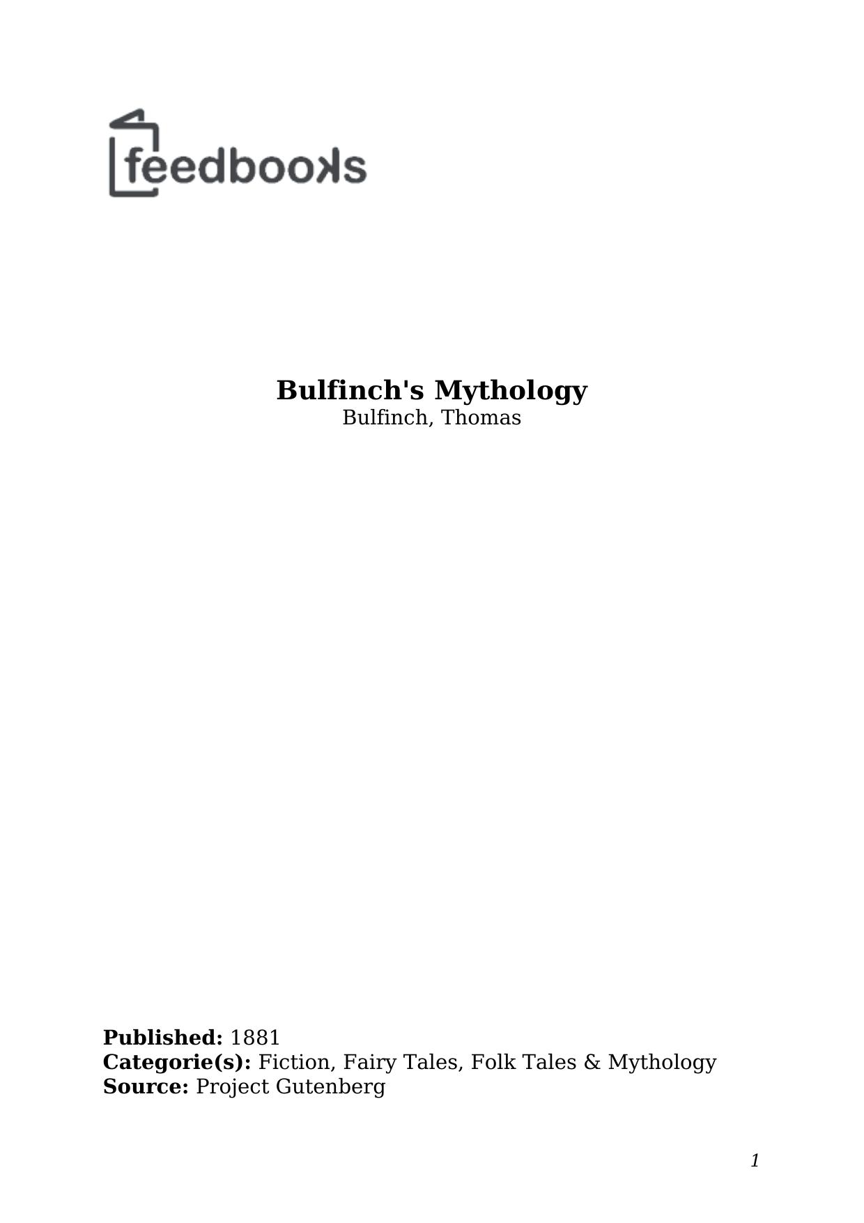 Bulfinchs Mythology